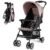 Baby Joy Lightweight Stroller, Compact Toddler Travel Stroller for Airplane, Infant Stroller w/Adjustable Backrest/Footrest/Canopy, 5-Point Harness, Storage Basket, Easy One-Hand Fold, Coffee