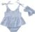 Baby Girls Daisy Playsuits Bodysuit+Headband Print Halter Romper Floral Jumpsuit Infant Onesie Summer Clothes