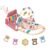 dearlomum Play Mat & Activity Gym, Piano Tummy Time Gym Mat with 5 Infant Sensory Toys, Music and Lights, Gifts for Newborns 0–12 Months (Pink)
