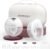 Momcozy M5 Hands-Free Wearable Breast Pump Without APP, Double-Sealed Flange for Baby-Like Comfort, 3 Modes & 9 Suction Levels, Portable Electric Pump – 24mm, 2-Pack Quill Gray