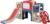 11 in 1 Toddler Playset with Telescope Playground for Toddlers 1-3 Years Telescope and Slide Set Climber Basketball Hoop Tunnel Crawl Toys for Home Indoor Outdoor Playground (Red)