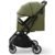 newyoo GlideTow TR18M Compact Travel Stroller for Infant, Lightweight Foldable Baby Stroller with Luggage Handle & Cup Holder, One-Hand Easy Fold, Near Lay Flat Recline Seat, Green