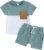 fhutpw Baby Toddler Boy Clothes Summer Outfits 6 12 18 24 Months Patchwork Short Sleeve T Shirt & Shorts Sets with Pockets