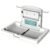 Commercial Baby Changing Station Wall Mounted Fold Down Diaper Changing Table for Public Restrooms, HDPE Changing Station with Safety Strap, Storage Shelf & Bag Hooks, Supports Up to 45lbs