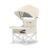 Cochildor 4-in-1 Portable Baby Chair, Foldable Toddler Booster Seat with Removable Tray, Canopy & Safety Harness, Beige