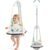 Slevoo Baby Jumper, Baby Door Jumper with Bumper, Play Tray and Two Jingle Rattles, Joyful Bubbles