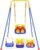 3 in 1 Toddler Swing with Frame, Outdoor Indoor, Baby Swing with Safety Belt for Indoor and Outdoor Use, Foldable Metal Stand & Clear Instructions, Easy to Assemble