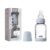 BIBS Baby Glass Bottle. 4 US fl oz / 120 ml. Anti-Colic. Vented Round Silicone Nipple. Supports Natural Breastfeeding, Slow Flow, Complete Set – Baby Blue