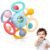 Baby Teething Toys for 0-6 6-12 Months, BPA-Free Food Grade Silicone Teether, Infant Sensory Chew Rattles Toys, Gifts for Infant Newborn Boys Girls 0 3 6 9 12 18 Months, Sky Blue
