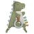Itzy Ritzy – Bitzy Crinkle Sensory Toy Dinosaur with Crinkle Sound for Babies & Toddlers – Features Soft Braided Teething Ring & Textured Ribbons, Designed for Ages 0 Months and Up, Dinosaur
