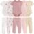 Kiddiezoom Baby Layette Set Baby Boys’ 9-Piece Bodysuits Pants Set Toddler Girl Boy Unisex Baby Gift Sets