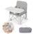 BABY JOY Travel Booster Seat with Double Tray, Folding Portable High Chair Booster Seat for Dining Table, Indoor/Outdoor Use, Camping, Beach, Lawn, Compact Baby Seat with Straps & Carrying Bag