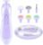 Qunlions life Baby Nail Trimmer Electric, 6 in 1 Baby Nail File Clippers Infant Grooming Kit Manicure Set for Toddler or Adults, Purple