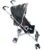 AmorosO Single Umbrella Stroller | Lightweight, Travel-Ready Stroller with EVA Wheels & Sun Protection | Black/White