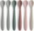 6-Piece Silicone Baby Feeding Spoons, First Stage Infant Spoons, Soft-Tip Easy on Gums I Baby Training Spoon | Infant Utensils Feeding Supplies, Dishwasher & Boil-proof