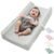 Vegan Leather Waterproof Baby Changing Pad – Wipeable, Extra Thick & Portable & Non-Slip Diaper Mat for Dresser, Crib, Travel | Soft & Safe (Gray)