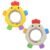 Sensory Toys for Babies, 2 Pack Baby Teething Rings Toys for 0-3 3 6-12 Months Baby Rattle Teether Silicone Teether Relief Chew Soothing,BPA Free,Sore Gums Babys Teethers Toys