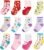 ELUTONG Baby Anti Slip Socks Non Skid Ankle Grips Sticky Slipper Socks for 0-7 Years Kids Girls Infant Toddler 12 Pairs