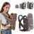 4-in-1 Baby Carrier Newborn to Toddler, Infant Carrier Ergonomic Adjustable Holder Portable Convertible Front and Back Backpack Carry for Infants Toddlers Babies 8-45 Pounds (Brown)