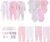 MAMIMAKA Newborn Layette Gift Set 27-Piece Baby Girl Clothes Bodysuits, Pants Essentials and Accessories 0-12Months