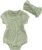 FOCUSNORM Baby Girl Summer Clothes Ribbed Short Sleeve Romper Solid Color Bodysuits Bow Headband Outfit Newborn Girl Jumpsuit