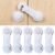 Baby Proof Cabinet Locks – 5 Pack Child Safety Latches for Cabinets, Drawers, Fridge, Pantry & Closet | No Drill Adhesive Cabinet Door Locks | Easy for Adults, Hard for Kids (White)