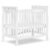 Dream On Me Violet 4-in-1 Convertible Mini Baby Crib in White, Pinewood, 1” Mattress Pad, 3 Mattress Heights, Converts to Mini Day Bed & Twin-Size Bed, GreenGuard Gold & BSA Certified