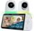 Babysense PRO Full HD 5.5″ Split Screen Baby Monitor with 2 Cameras, 6-Color Night Light, White Noise, Sound & Light Machine, 20-Hour Battery, Hack-Proof Non-WiFi Secure Connection