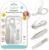 Lulyboo 4-in-1 Newborn Grooming Kit with Travel Compact Case, Baby Nail Clipper, Rounded Tip Scissors, Nail File & Tweezers, Stainless Steel, BPA-Free, Wipe-Clean, Teal Finish