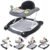 Foldable Baby 5-in-1 Activity Walker – Rocker, Activity Center, Bouncer, Seat Walker, Push Walker – Adjustable Speed Rear Wheels and Height Toys Ages 6-18 Months… (Black)