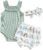 fhutpw Baby Girl Clothes Summer Cute Outfits 3 6 12 18 Months Spaghetti Strap Romper & Floarl Shorts Sets
