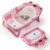 Baby Bathtub,Collapsible Baby Bath Tub with Soft Cushion & Thermometer, Space Saving Foldable & Travel Newborn Bathtub for Infant to Toddler 0-36 Months, Frog Pink