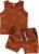 CIYCUIT 2Pcs Baby Boy Summer Clothes Infant Toddler Beach Outfits Sleeveless Tank Tops Shorts Set