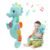 Fuzqq Baby Toys 0-6 Months,Musical Stuffed Animal Plush Toy with Rattle,Soft Newborn Toy for 0 3 6 9 12 Months Girls,Baby Boy Gift,Blue