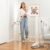Perma Child Safety Safe Step Baby Gate for Stairs & Doorways, Rental Safe, 2-Minute Easy Install Pressure Mounted Gate, 28.8–40.1″ Wide x 30″ Tall, Auto Close, Stay Open, Ultra-Low Bar, White