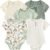 Kiddiezoom Newborn Baby Unisex Cotton One-Piece Bodysuits Baby Gift 5-Pack Baby Clothes