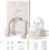 Neck Breast Pump Hands Free, Wearable Breastfeeding Pump with Hospital-Grade Suction, 4 Modes & 9 Levels, Portable Electric Ultra-Light Double Milk Pump with Voice Function, 28mm Flange, 2-Pack