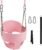 Toddler Swing, KINSPORY Baby Swing Outdoor, Heavy-Duty High Back Full Bucket Infant Swing Seat, 59″ Coated Chains with Tree Straps for Swing Sets Outdoor Backyard (Pink), SB-122
