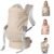 CycleMore Baby Carrier Newborn to Toddler – Soft Structured Carrier with Hip Healthy Design, 3 Carry Positions Options, Ergonomic Backpack Design with Lumbar Support (7-35lbs) Ivory