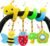 Car Seat Toys for Babies 0-6 Months, Spiral Car Seat & Stroller Activity Toy, Soft Plush Hanging Toys with Rattles, Best Gift for Ages 0 and Up