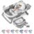 TPN Collapsible Baby Bathtub, Baby Bath Tub with Soft Cushion & Real-Time Thermometer, Baby Bathtub Infant to Toddler Tub (0-36 Months), Portable Newborn Travel Bath tub