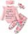 SUNNY PIGGY Newborn Infant Baby Girl Clothes Outfits Ruffle Romper Floral 4Pcs Pants Sets Toddler Girls Clothing Set