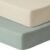 GUNTAIL Baby Crib Sheets for Boys Girls, 2 Pack Fitted Crib Sheet for Standard Crib and Toddler Mattress, Soft Microfiber Baby Sheet 52x28x8in (Brown & Green)