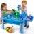 Water Table for Toddlers 1-3- Kids Play Sink with Pump and Running Water, Water Table for Kids Ages 4-8 with Fishing Games, Summer Outside Sensory Gift Toys for Boys and Girls 2 3 4 5 6 7 8