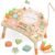 Wooden Activity Table for Toddlers 1-3, 9 in 1 Montessori Sensory Table with Bead Maze Shape Sorter Fishing Game, Baby Activity Center Learning Toys for 1 2 3 Year Old Boys Girls