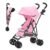 One-Handed Folding Lightweight Stroller, Large Storage Basket, Canopy, Cup Holder, Compact Umbrella Stroller Durable Frame, 3-36M Travel Stroller for Airplane Ultra Overhead Friendly (Pink)