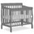 Dream On Me Aden 4-in-1 Convertible Mini Baby Crib in Grey, GreenGuard Gold & JPMA, Sustainable Pinewood, Non-Toxic Finish, 3 Mattress Heights, Converts to Mini Day & Twin-Size Bed