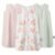 TILLYOU Baby Sleep Sack 0-6 Months 0.5 Tog Cotton Wearable Blanket for Baby, 3 Pack Infant Sleeping Sack with 2-Way Zipper, Pink Peach