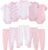 Ruliby Baby Bodysuit and Pant Set 10-pcs Cotton Soft Newborn Boy Girl Clothes Outfits