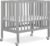 Dream On Me Jett Mini Folding Baby Crib in Pebble Grey, GreenGuard Gold & BSA, Lightweight & Portable, Patented Flat Folding System, Small Spaces & Travel, 1.5” Mattress Pad, 3 Heights, Safe Wheels
